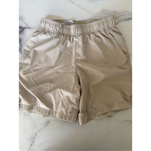All in Motion M boys 8 sporty tech shorts bundle of 2 tan bronze copper cream pu - Picture 9 of 12